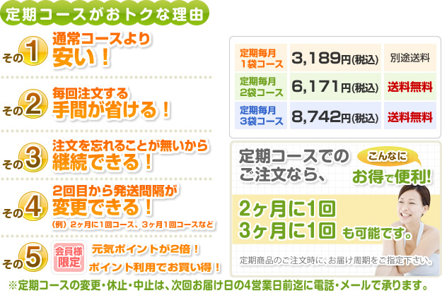 定期コースがおトクな理由